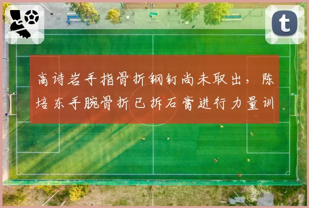 高诗岩手指骨折钢钉尚未取出，陈培东手腕骨折已拆石膏进行力量训练